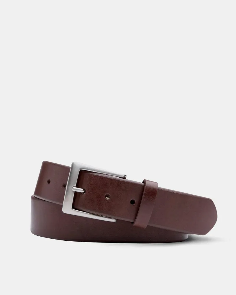 Venice Calf Belt in Chocolate Leather