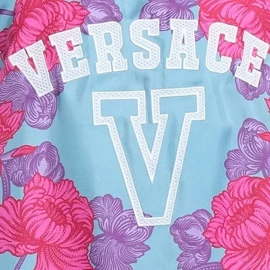 VERSACE  |Unisex Silk Nylon Street Style Logo Luxury Tanks