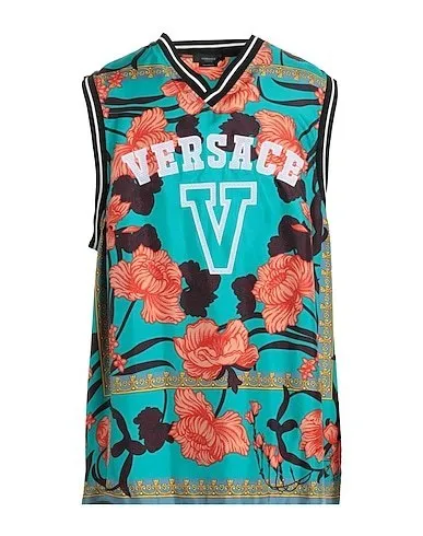 VERSACE  |Unisex Silk Nylon Street Style Logo Luxury Tanks