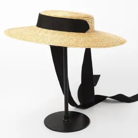 Wide Brim Straw Boater Hat