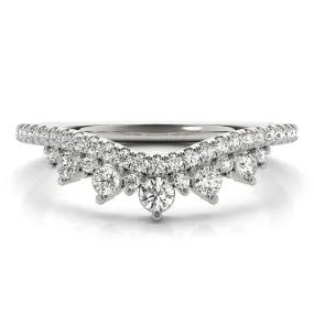 Women's 0.38 CTW Chevron Crown Lab Diamond Wedding Ring