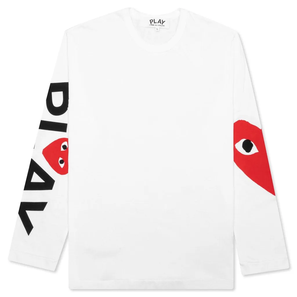 Women's Big Heart L/S - White