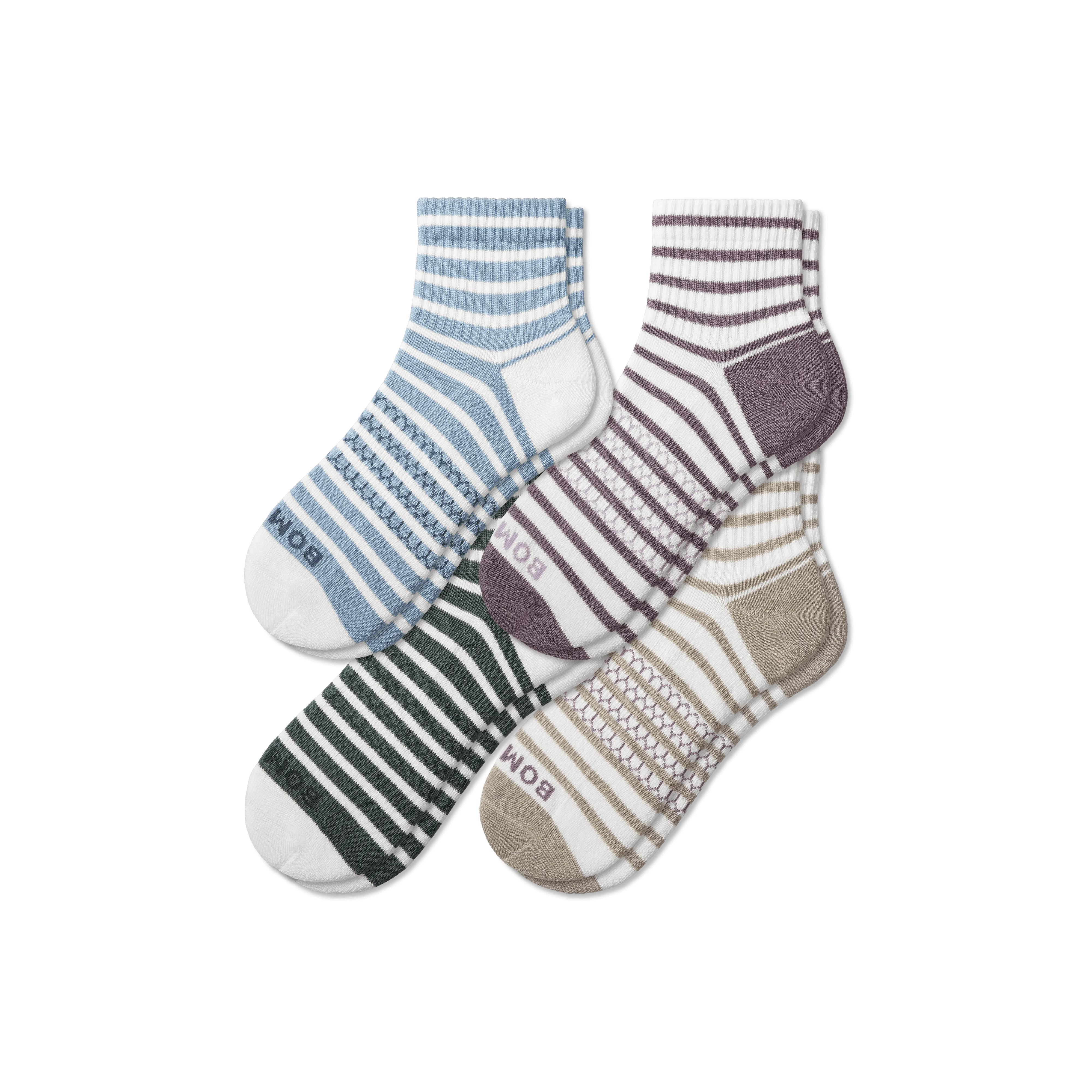 Women's Coastal Stripe Quarter Sock 4-Pack