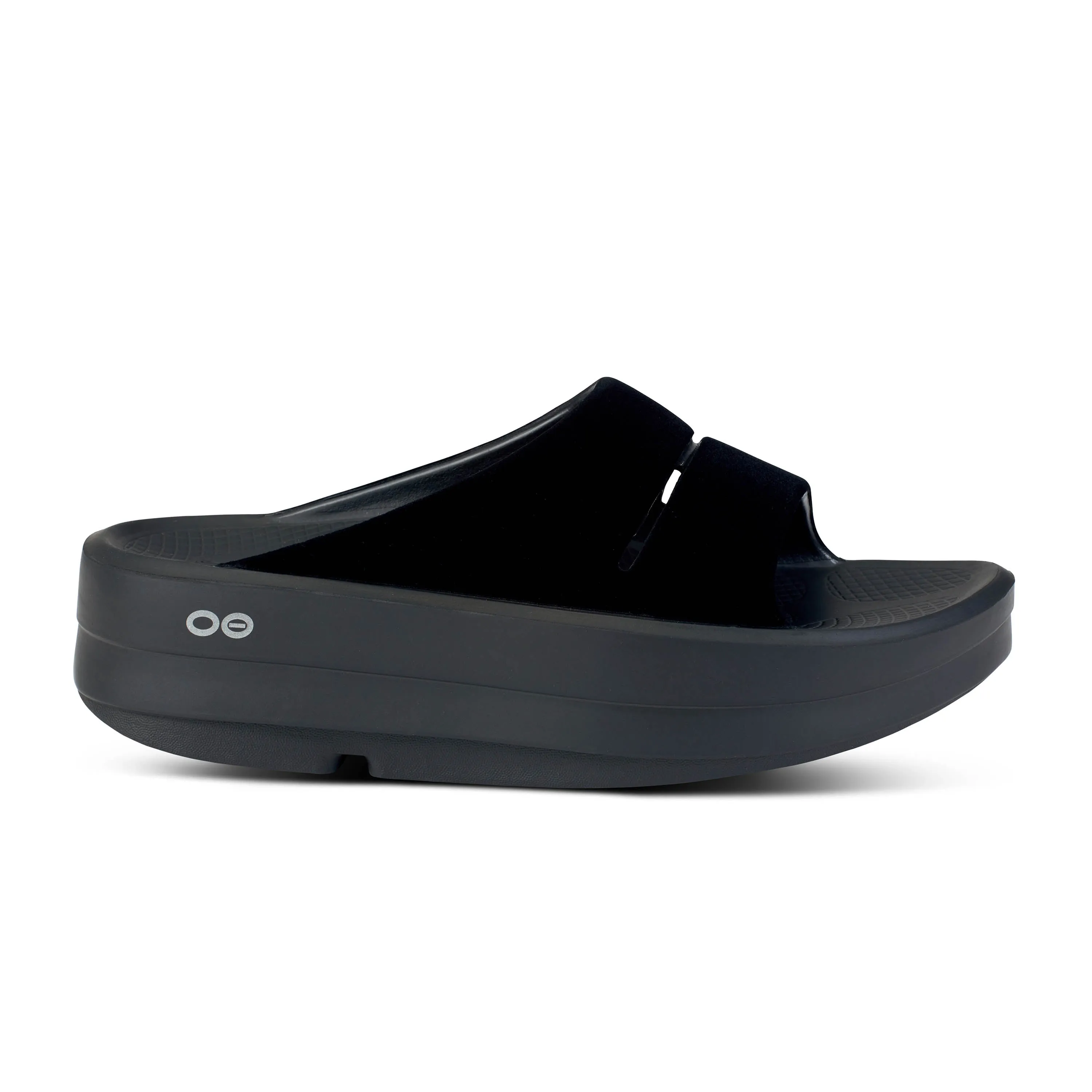  Women's OOmega OOah Slide Sandal in Posh Black  