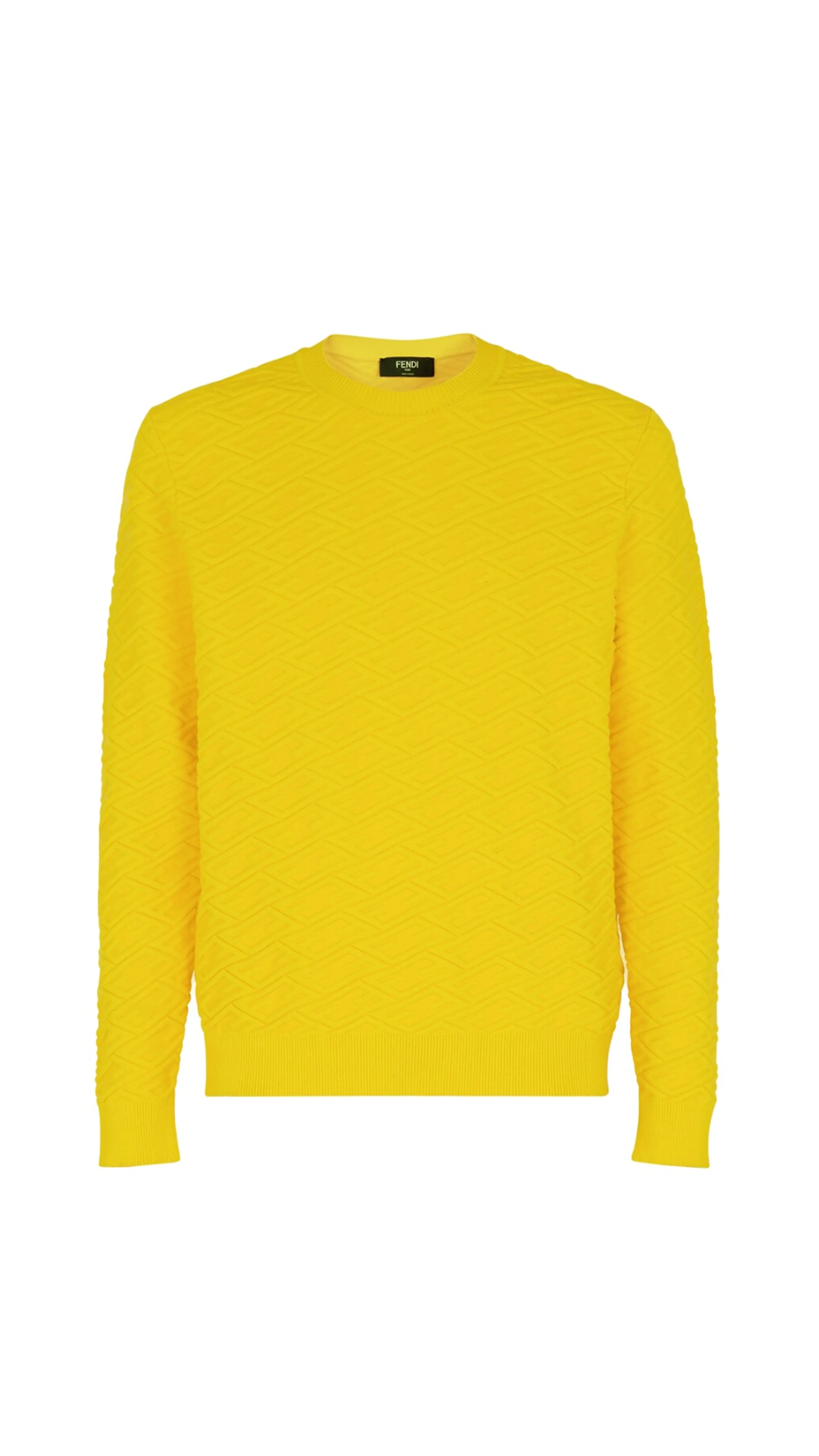 Wool Jacquard Jumper - Yellow