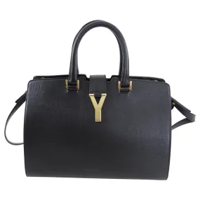 Yves Saint Laurent Y Ligne Cabas Grained Leather Tote Bag